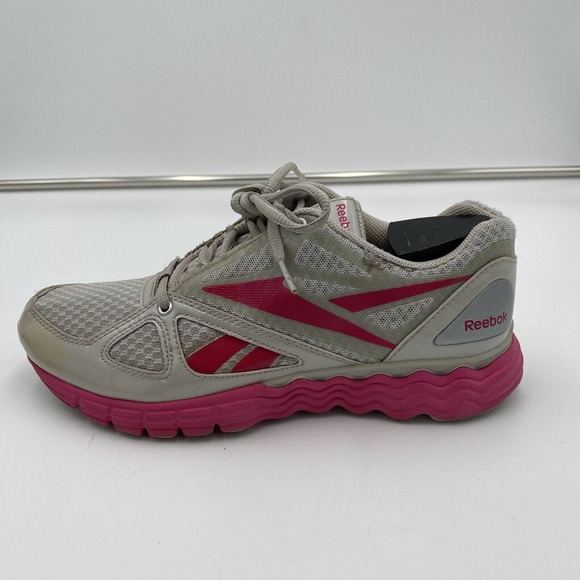 Reebok Vibe tech athletic shoes sneakers grey and pink women's size 7.5 US VGC! - Picture 7 of 12